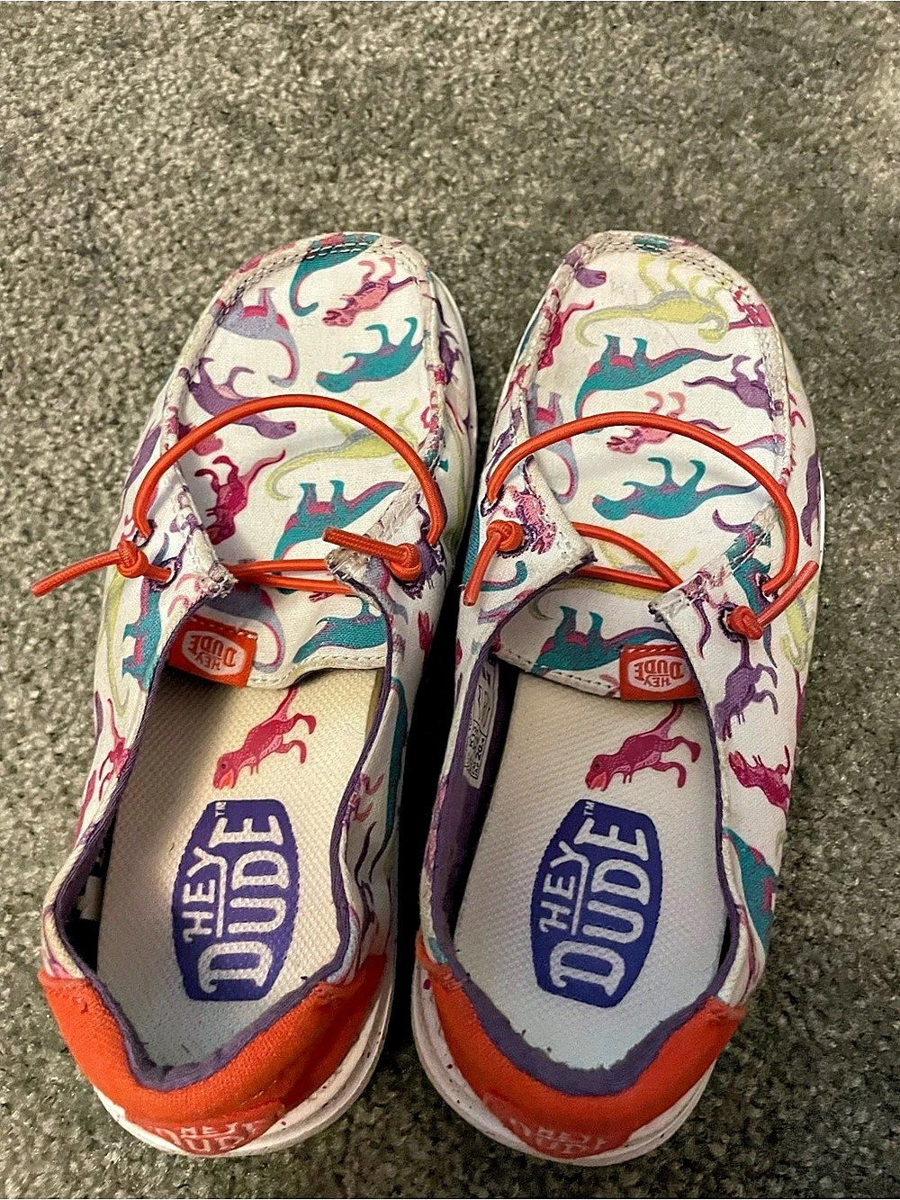 HEY DUDE Wendy Youth Dino Sneakers Girls US 13
